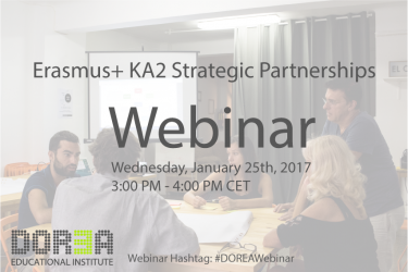 WEBINAR: ‘Erasmus+ KA2 Strategic Partnerships’ 25.01.2017