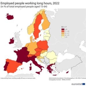 Employed people working long hours